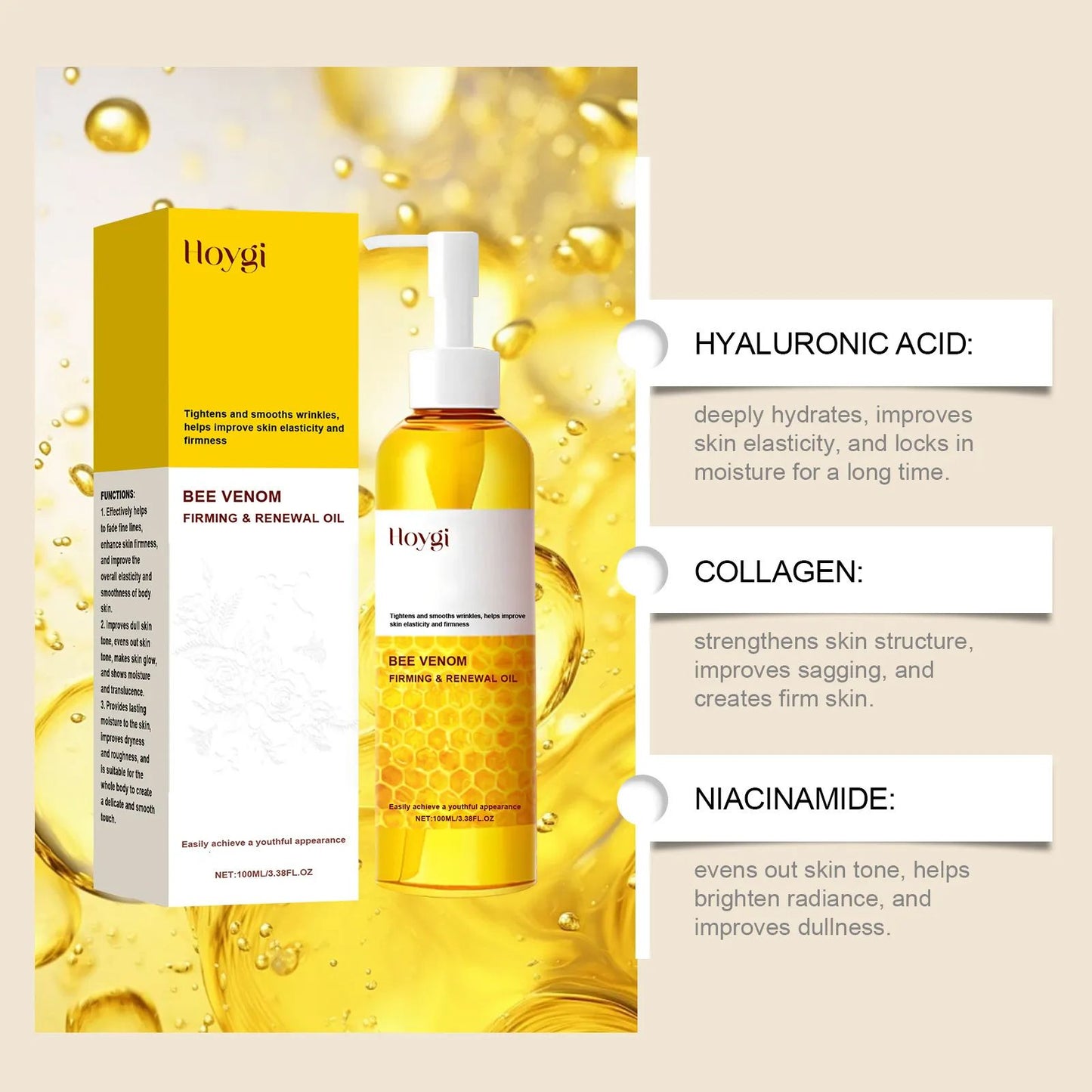 Hoygi Bee venom firming and renewal oil